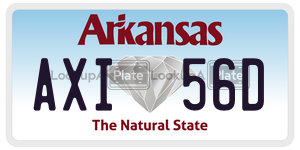 AXI56D  license plate in AR