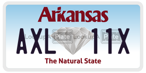 AXL11X  license plate in AR