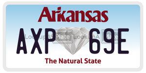 AXP69E  license plate in AR