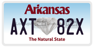 AXT82X  license plate in AR