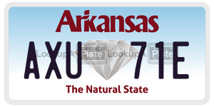 AXU71E  license plate in AR