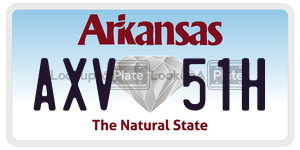 AXV51H license plate in Arkansas