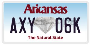 AXY06K  license plate in AR