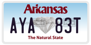 AYA83T  license plate in AR