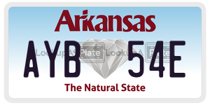 AYB54E  license plate in AR