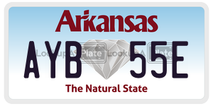 AYB55E  license plate in AR