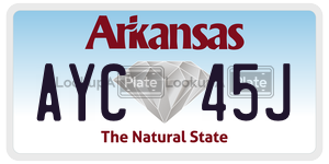 AYC45J  license plate in AR