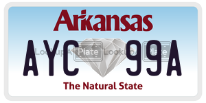 AYC99A  license plate in AR
