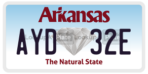 AYD32E  license plate in AR