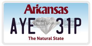 AYE31P  license plate in AR