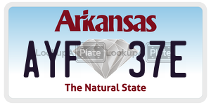 AYF37E  license plate in AR