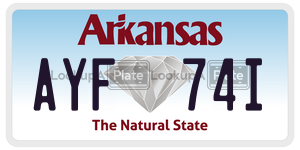 AYF74I  license plate in AR