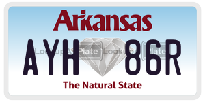 AYH86R  license plate in AR