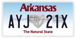 AYJ21X  license plate in AR