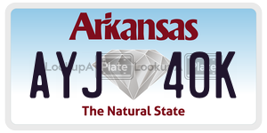 AYJ40K  license plate in AR