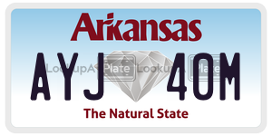 AYJ40M  license plate in AR
