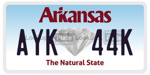 AYK44K  license plate in AR