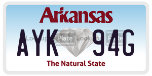 AYK94G  license plate in AR