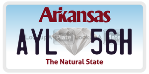 AYL56H  license plate in AR
