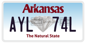 AYL74L  license plate in AR