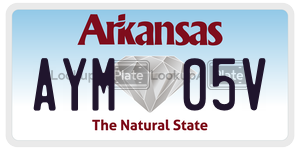 AYM05V  license plate in AR