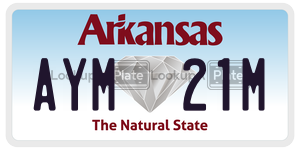 AYM21M  license plate in AR