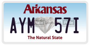 AYM57I  license plate in AR