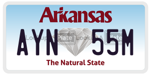 AYN55M  license plate in AR