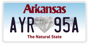 AYR95A  license plate in AR