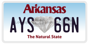 AYS66N  license plate in AR