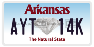 AYT14K  license plate in AR