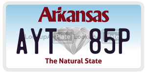 AYT85P  license plate in AR