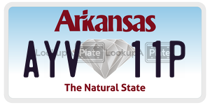 AYV11P  license plate in AR