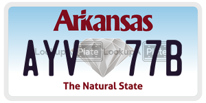 AYV77B  license plate in AR