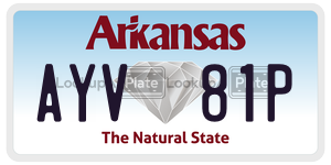 AYV81P license plate in Arkansas