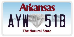 AYW51B  license plate in AR