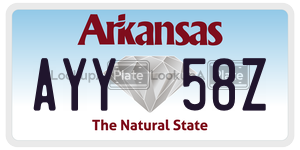 AYY58Z license plate in Arkansas