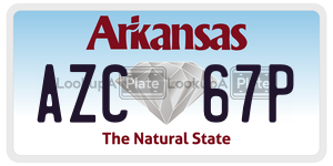AZC67P  license plate in AR