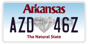 AZD46Z  license plate in AR