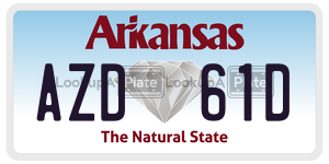AZD61D  license plate in AR
