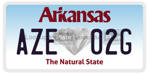 AZE02G  license plate in AR