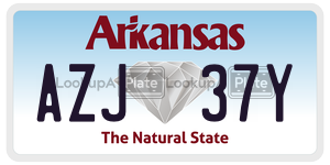 AZJ37Y  license plate in AR