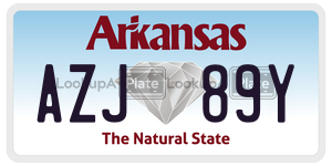 AZJ89Y  license plate in AR