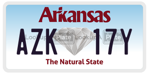 AZK17Y  license plate in AR