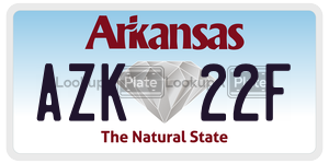 AZK22F  license plate in AR