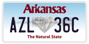 AZL36C  license plate in AR