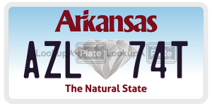 AZL74T license plate in Arkansas