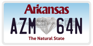 AZM64N  license plate in AR