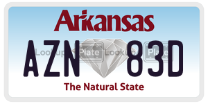 AZN83D  license plate in AR