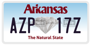 AZP17Z  license plate in AR